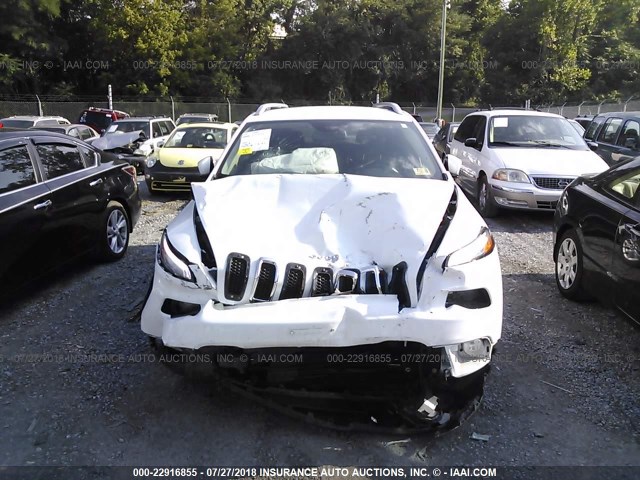 1C4PJMCB4FW744352 - 2015 JEEP CHEROKEE LATITUDE WHITE photo 6