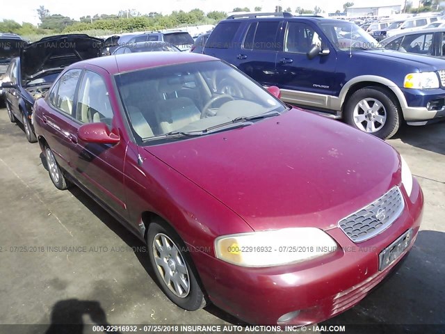 3N1CB51D9YL327214 - 2000 NISSAN SENTRA XE/GXE RED photo 1