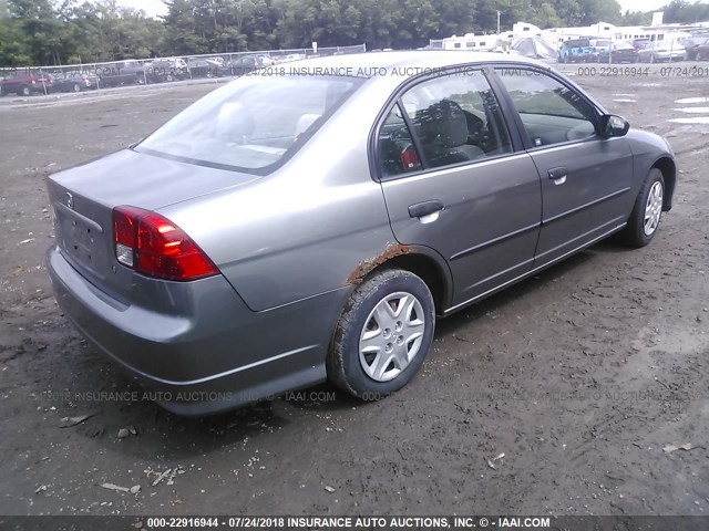 2HGES16345H602671 - 2005 HONDA CIVIC DX VP GRAY photo 4