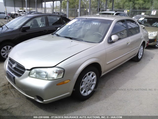 JN1CA31D3YT700511 - 2000 NISSAN MAXIMA GLE/GXE/SE BEIGE photo 2