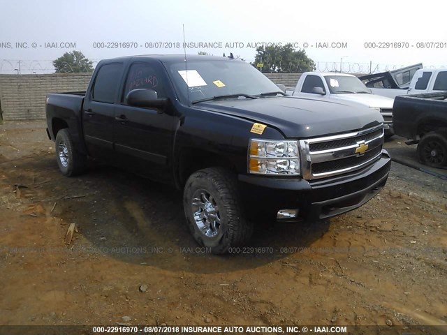 3GCEK13367G546383 - 2007 CHEVROLET SILVERADO K1500 CREW CAB BLACK photo 1