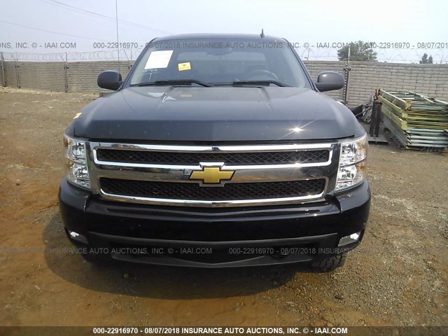 3GCEK13367G546383 - 2007 CHEVROLET SILVERADO K1500 CREW CAB BLACK photo 6