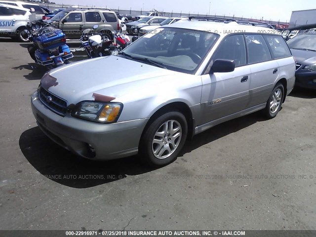 4S3BH675236630321 - 2003 SUBARU LEGACY OUTBACK AWP SILVER photo 2