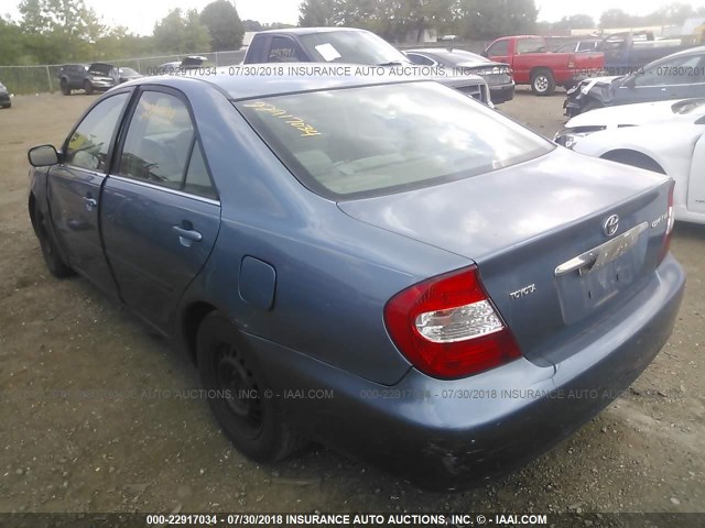 4T1BE32K63U786454 - 2003 TOYOTA CAMRY LE/XLE/SE 蓝色 照片 3