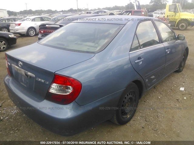 4T1BE32K63U786454 - 2003 TOYOTA CAMRY LE/XLE/SE 蓝色 照片 4