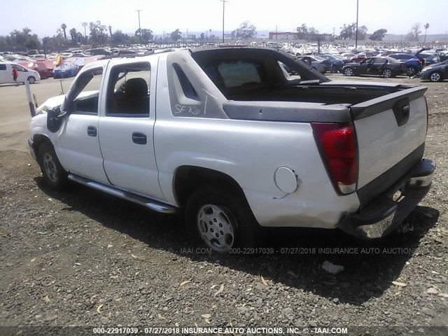 3GNEC12T24G181282 - 2004 CHEVROLET AVALANCHE C1500 WHITE photo 3