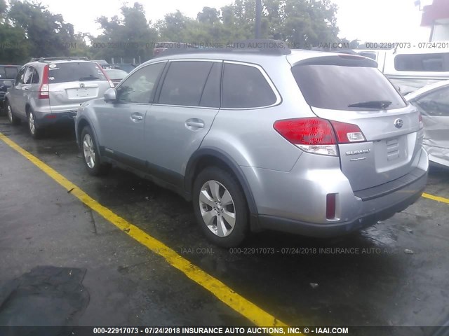 4S4BRCKC4C3262223 - 2012 SUBARU OUTBACK 2.5I LIMITED SILVER photo 3