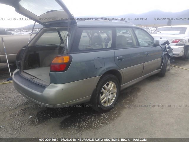 4S3BH686917653335 - 2001 SUBARU LEGACY OUTBACK LIMITED GREEN photo 4