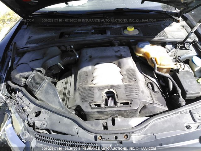 WVWWH63B81E260119 - 2001 VOLKSWAGEN PASSAT GLX GRAY photo 10