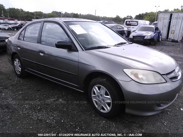 2HGES16395H570946 - 2005 HONDA CIVIC DX VP GRAY photo 1