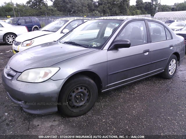 2HGES16395H570946 - 2005 HONDA CIVIC DX VP GRAY photo 2