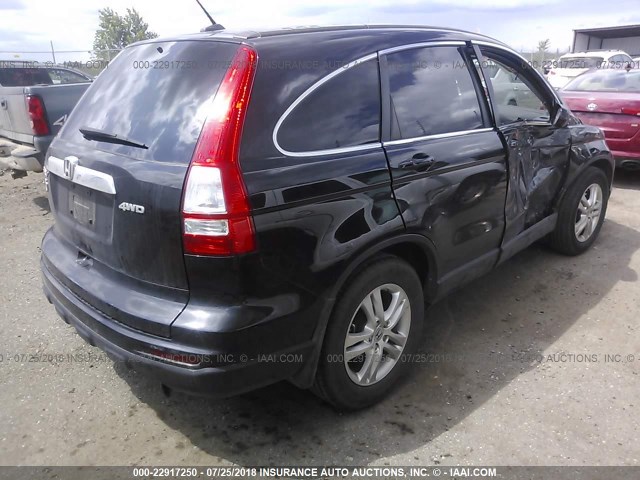 5J6RE4H7XAL054112 - 2010 HONDA CR-V EXL BLACK photo 4