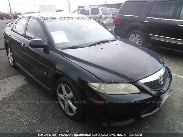 1YVHP80D245N90673 - 2004 MAZDA 6 S BLACK photo 1