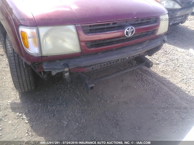 4TANL42N5WZ019639 - 1998 TOYOTA TACOMA RED photo 6