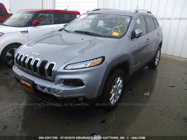 1C4PJMCSXFW546780 - 2015 JEEP CHEROKEE LATITUDE GRAY photo 2