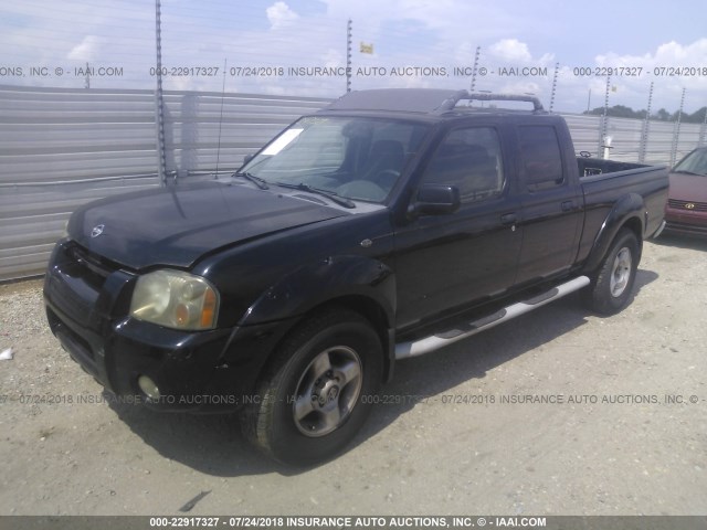 1N6ED29X82C309932 - 2002 NISSAN FRONTIER CREW CAB XE/CREW CAB SE BLACK photo 2