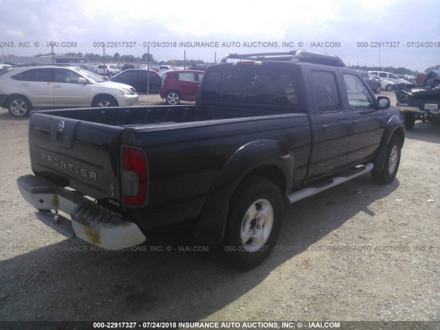 1N6ED29X82C309932 - 2002 NISSAN FRONTIER CREW CAB XE/CREW CAB SE BLACK photo 4