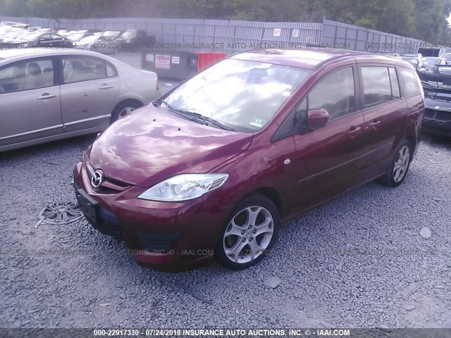 JM1CR293390353440 - 2009 MAZDA 5 RED photo 2