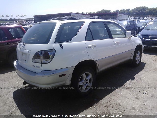 JTJHF10UX20254373 - 2002 LEXUS RX 300 WHITE photo 4