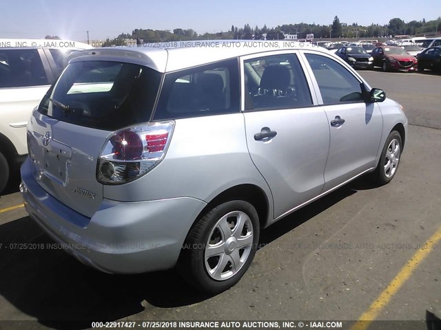 2T1KR32E45C551358 - 2005 TOYOTA COROLLA MATRIX XR SILVER photo 4