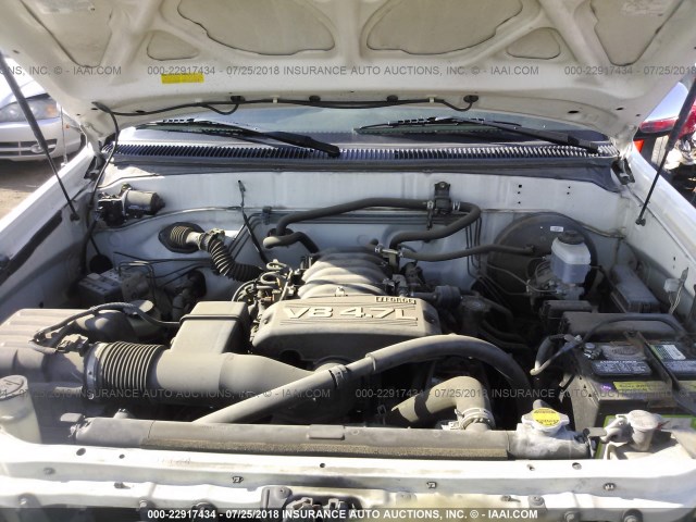 5TBET34156S498521 - 2006 TOYOTA TUNDRA DOUBLE CAB SR5 WHITE photo 10