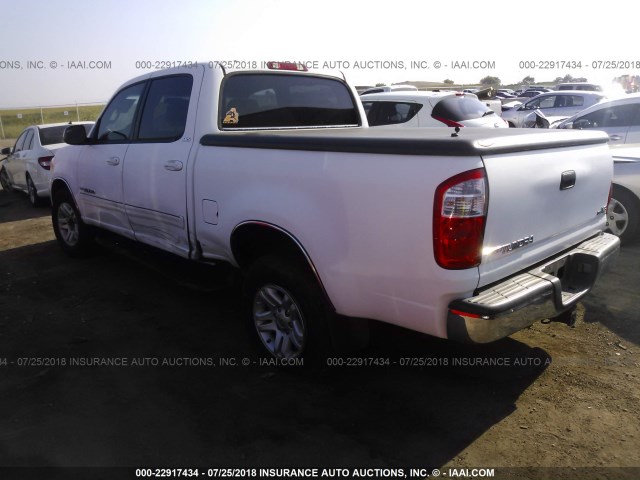 5TBET34156S498521 - 2006 TOYOTA TUNDRA DOUBLE CAB SR5 WHITE photo 3