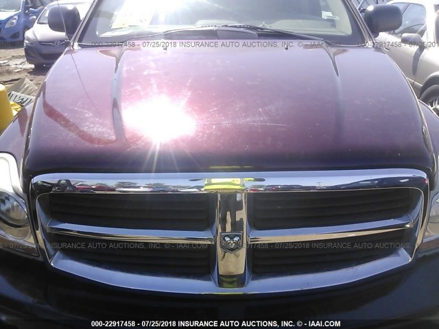 1D8HD48DX5F564704 - 2005 DODGE DURANGO SLT 勃艮第红 照片 10