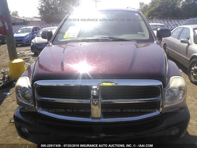 1D8HD48DX5F564704 - 2005 DODGE DURANGO SLT 勃艮第红 照片 6