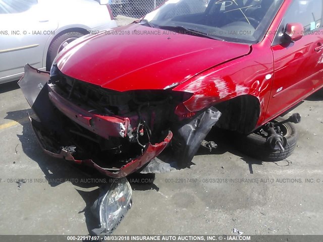 JM1BK124561527494 - 2006 MAZDA 3 S RED photo 6