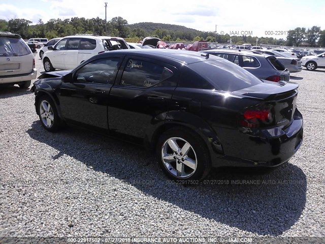 1C3CDZCB6CN312645 - 2012 DODGE AVENGER SXT BLACK photo 3