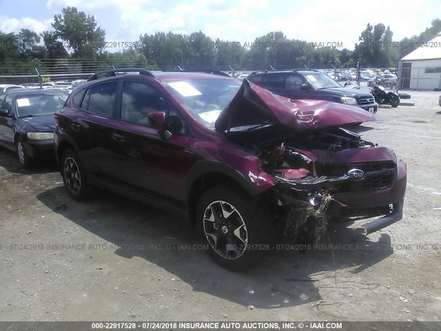 JF2GTADCXJH282992 - 2018 SUBARU CROSSTREK PREMIUM MAROON photo 1