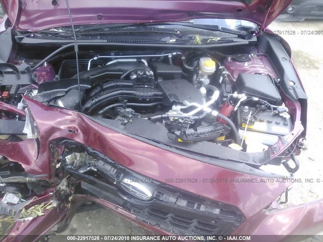 JF2GTADCXJH282992 - 2018 SUBARU CROSSTREK PREMIUM MAROON photo 10