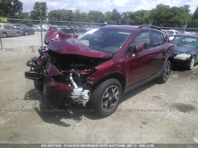 JF2GTADCXJH282992 - 2018 SUBARU CROSSTREK PREMIUM Каштановый фото 2
