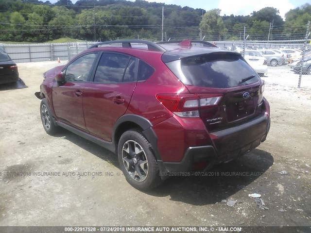 JF2GTADCXJH282992 - 2018 SUBARU CROSSTREK PREMIUM MAROON photo 3