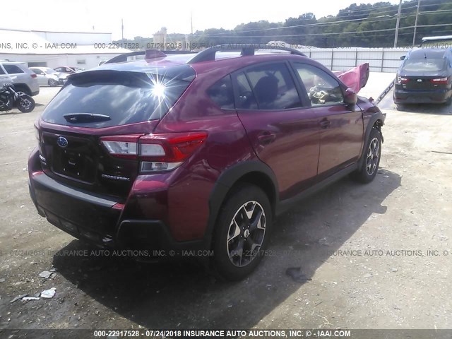 JF2GTADCXJH282992 - 2018 SUBARU CROSSTREK PREMIUM Каштановый фото 4