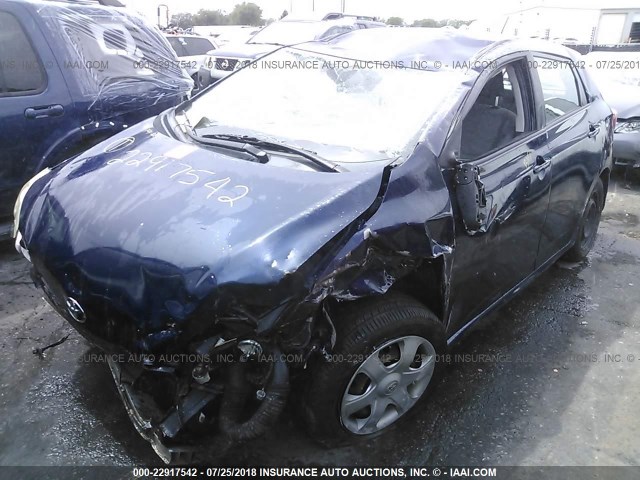 2T1KE40EX9C025813 - 2009 TOYOTA COROLLA MATRIX S BLUE photo 2