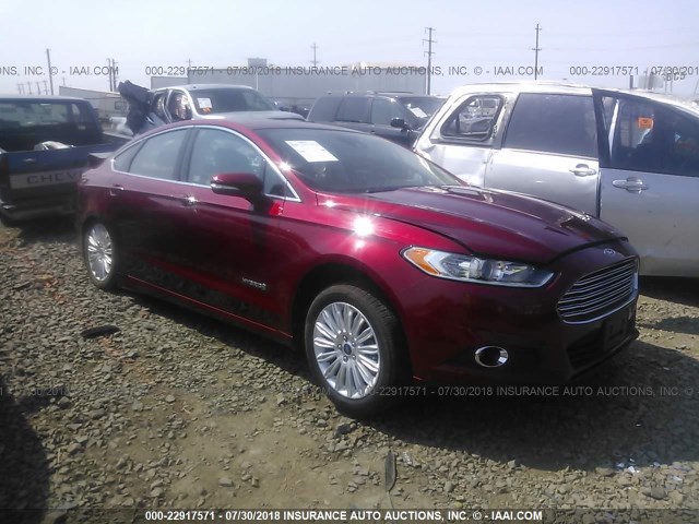 3FA6P0LU1DR165720 - 2013 FORD FUSION SE HYBRID RED photo 1