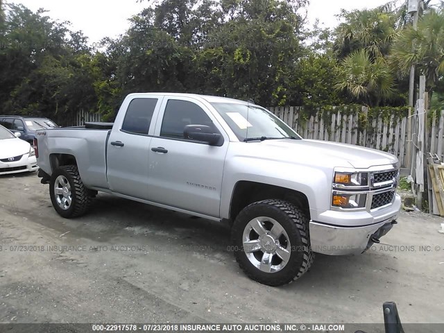 1GCVKPEH9EZ156371 - 2014 CHEVROLET SILVERADO K1500 SILVER photo 1