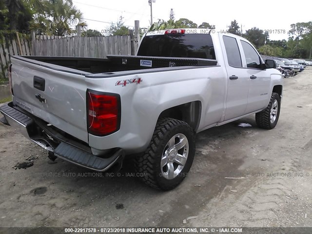 1GCVKPEH9EZ156371 - 2014 CHEVROLET SILVERADO K1500 SILVER photo 4