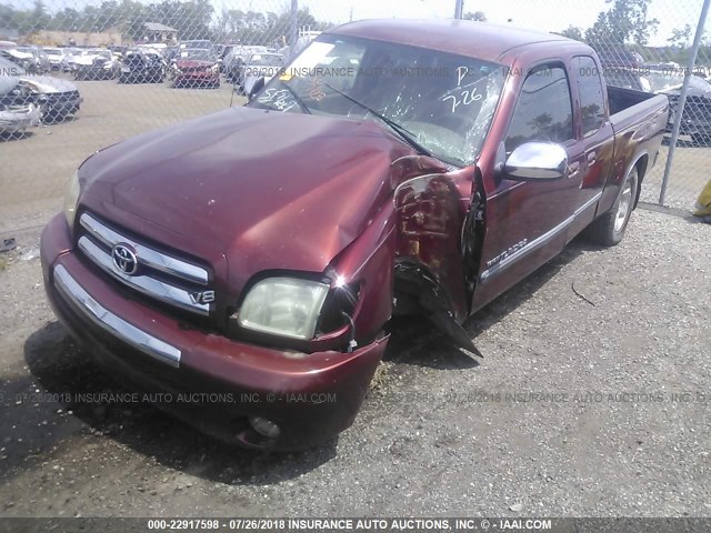 5TBRT34123S439150 - 2003 TOYOTA TUNDRA ACCESS CAB SR5 ბურგუნდია ფოტო 2
