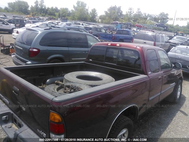 5TBRT34123S439150 - 2003 TOYOTA TUNDRA ACCESS CAB SR5 ბურგუნდია ფოტო 4