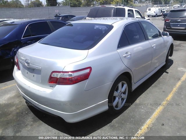 4T1BE46K19U363659 - 2009 TOYOTA CAMRY SE/LE/XLE SILVER photo 4