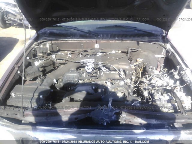 5TEGN92N92Z001101 - 2002 TOYOTA TACOMA DOUBLE CAB PRERUNNER BURGUNDY photo 10