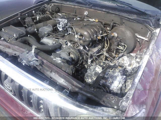 5TEGN92N92Z001101 - 2002 TOYOTA TACOMA DOUBLE CAB PRERUNNER BURGUNDY photo 6