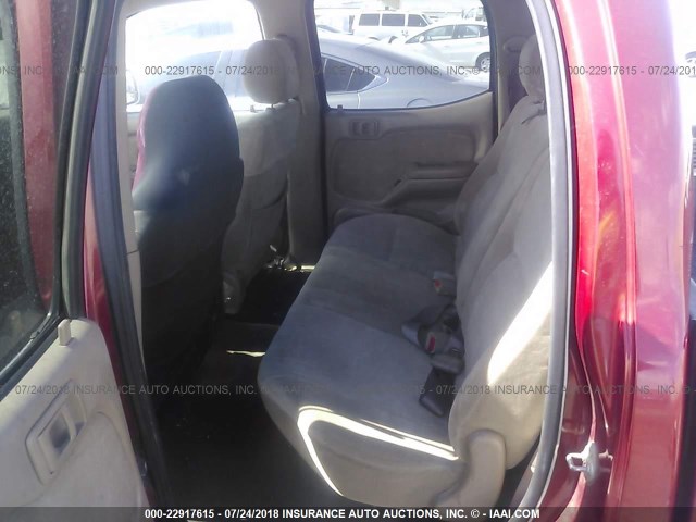 5TEGN92N92Z001101 - 2002 TOYOTA TACOMA DOUBLE CAB PRERUNNER BURGUNDY photo 8