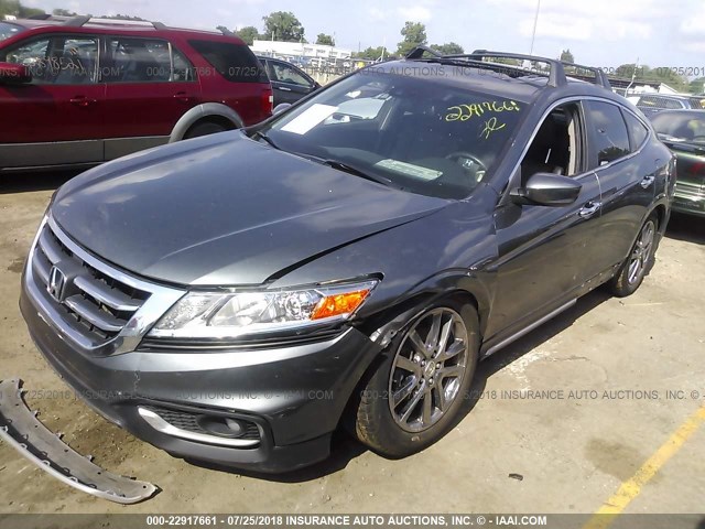 5J6TF2H50DL006953 - 2013 HONDA CROSSTOUR EXL ნაცრისფერი ფოტო 2