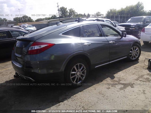 5J6TF2H50DL006953 - 2013 HONDA CROSSTOUR EXL GRAY photo 4