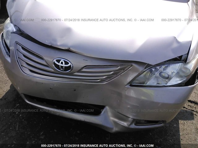 4T1BE46K77U130754 - 2007 TOYOTA CAMRY NEW GENERAT CE/LE/XLE/SE GOLD photo 6