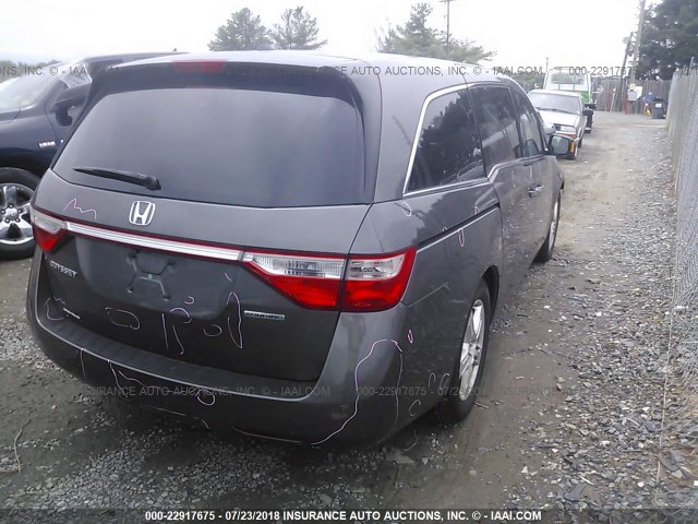 5FNRL5H91CB134892 - 2012 HONDA ODYSSEY TOURING/TOURING ELITE GRAY photo 4