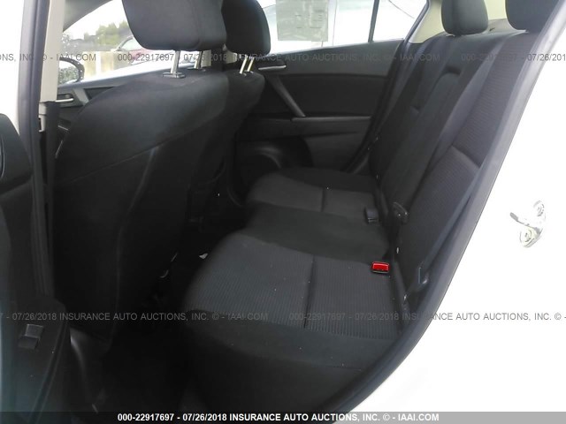 JM1BL1V8XC1650778 - 2012 MAZDA 3 I WHITE photo 8